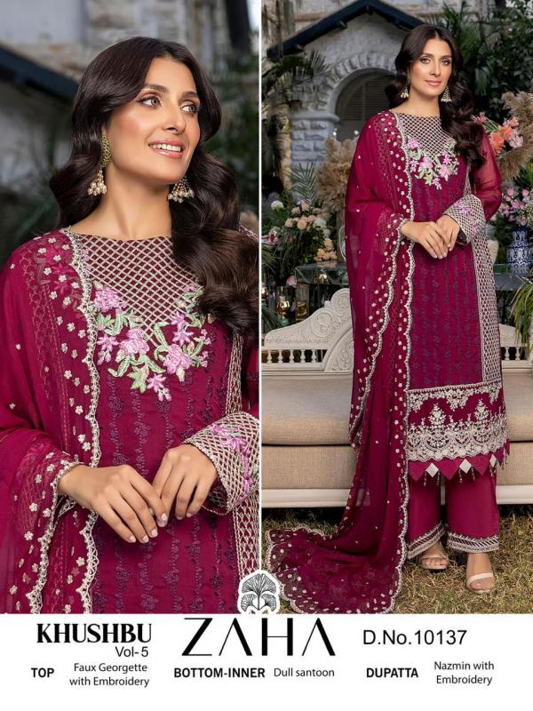 Zaha Khushbu Vol 5 Festive Designer Pakistani Suit Collection